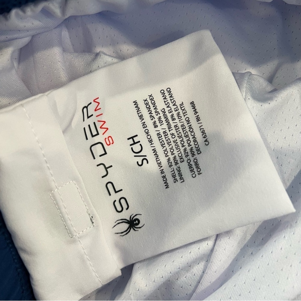 Spyder NWT Swim Trunks Shorts Swim Men’s Size Small Blue 7.5” Inseam #1574791 - Picture 8 of 11